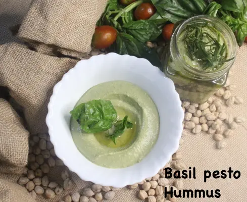 Basil Pesto Hummus