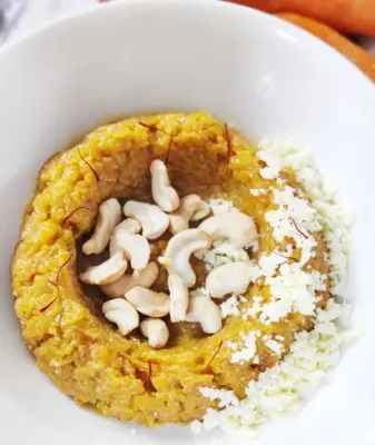 Carrot Halwa with nuts and Khova